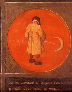 Tudo o que faço, não me arrependo, continuo mijando contra a lua, c1558-1560 de Pieter Bruegel the Elder