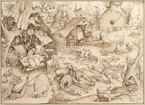 Preguiça (preguiça), 1557 de Pieter Bruegel the Elder