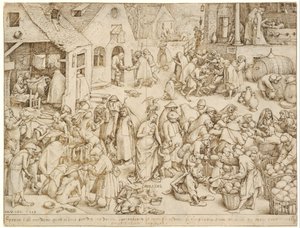 As sete virtudes 3 Caridade de Pieter Brueghel the Elder