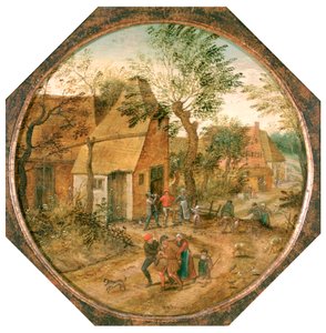 Passagem pela vila, c1584-1637 de Pieter Brueghel the Younger