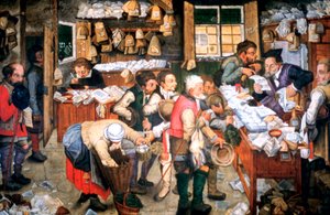 Dia do aluguel, c1584-1638 de Pieter Brueghel the Younger