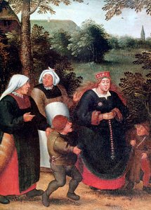 A procissão da noiva, c1584-1638 de Pieter Brueghel the Younger
