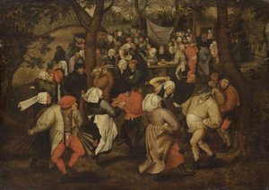 A dança do casamento de Pieter Brueghel the Younger
