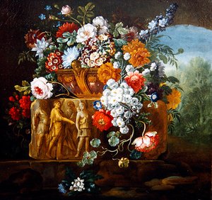 Rosas, Peônias, Margaridas e outras Flores de Pieter Casteels