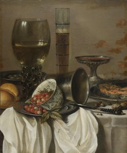 Natureza morta com vasos para beber, 1649 de Pieter Claesz