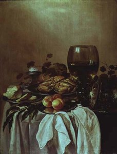 Natureza Morta com um Caranguejo de Pieter Claesz