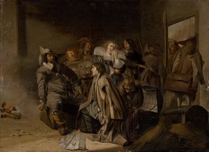 Um questionamento de um prisioneiro, c.1630. de Pieter Codde