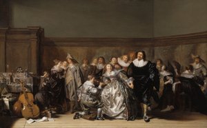 Uma empresa elegante, 1632 de Pieter Codde