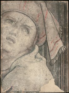Cabeça de homem com turbante olhando para cima de Pieter Coecke van Aelst