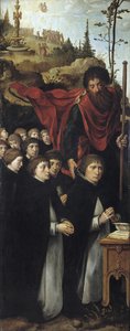 O apóstolo São Tiago, o Grande, com pregadores Painel direito do tríptico O Juízo Final de Pieter Coecke van Aelst