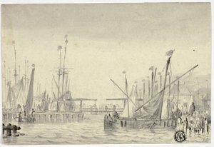 Navios no porto de Pieter Coopse