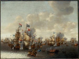 A batalha naval dos quatro dias de Pieter Cornelisz. Soest