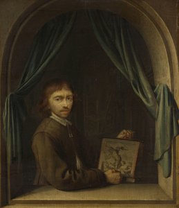 Retrato de um pintor de Pieter Cornelisz. van Egmondt (attributed to)