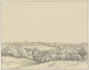 Vista de Haarlem, vista das dunas de Pieter Ernst Hendrik Praetorius