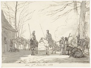 Cossack bivouac, 9 de Dezembro de 1813 de Pieter Gerardus van Os (signed by artist)