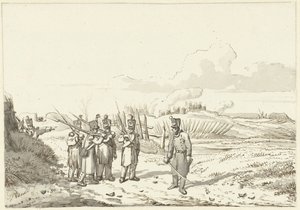 Uma patrulha itinerante, 1813-1814 de Pieter Gerardus van Os (signed by artist)