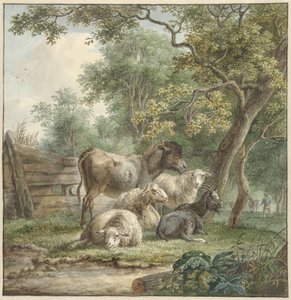 Gado em um pomar de Pieter Gerardus van Os
