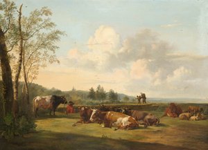 Paisagem com Gado de Pieter Gerardus van Os