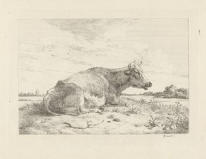 Vaca recortada com cardo de Pieter Gerardus van Os