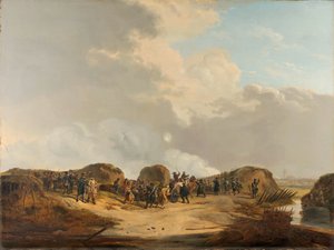 O Demilune construído no cerco de Naarden, abril de 1814 de Pieter Gerardus van Os