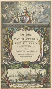 Página de título de Pieter Goos, De Zee-Atlas ofte Water-Wereld, 1668