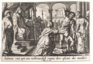 O julgamento de Salomão de Pieter Hendriksz. Schut