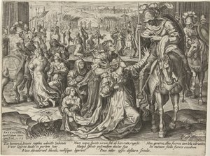 Reconciliação entre os Sabines e os Romanos
Representações da história romana (título da série) de Pieter Jalhea Furnius
