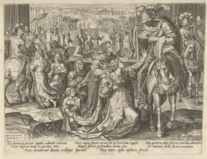 Reconciliação entre os Sabines e os Romanos
Representações da história romana (título da série) de Pieter Jalhea Furnius