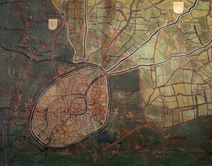 Mapa da Liberdade de Bruges (óleo sobre tela)