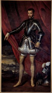Portrait en pied de Francois de Lorraine, Duke de Guise (1519-1563) Pintura de Pieter Pourbus (1523-1584) (ec.flam.) Século XVII Nancy, Musee des Beaux Arts