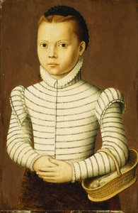 Retrato, jovem, menina, desgastar, preto branco, traje, segurando, cesta