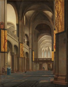 A nave e o coro do Mariakerk em Utrecht A nave e coro do Mariakerk em Utrecht, visto do oeste