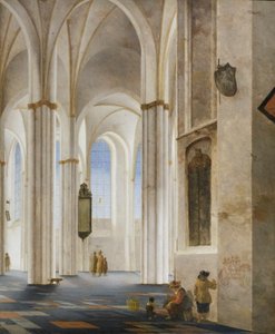 O interior da igreja de Buurkerk em Utrecht