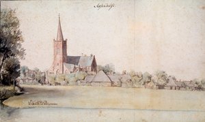 Vista de Assendelft na Holanda em 1633 Desenho de Pieter Jansz (1597-1665) 1633 Paris. Instituto Holandês