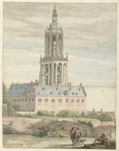 Vista do Palácio de Frederik V, Eleitor Palatino e Sint-Cunerakerk, Rhenen
