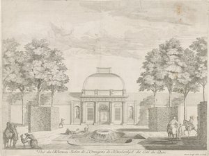 Orangery de Honselersdijk, visto do parque Vue du Nouveau Salon de l
