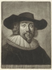 Retrato de um homem de chapéu e colarinho