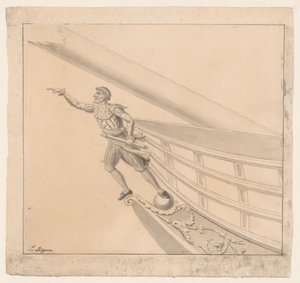 Cabeça de figura de um homem com binóculos de Pieter Luypen (signed by artist)