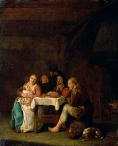 A oração antes do jantar, século XVII.