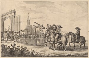 Entrada de Marie de Medici em Amsterdã [placa 1 de 6] de Pieter Nolpe