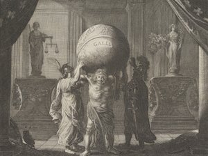 Gravura 13: Alegoria sobre a discórdia na França, de Caspar Barlaeus, Medicea Hospes, 1638. de Pieter Nolpe