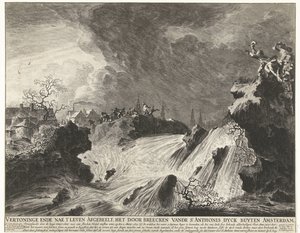 A Quebra da Dique de Santo António perto de Amesterdão
Quebra da Dique de Santo António a 5 de Março de 1651
Vertoninge en nae t
