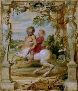 Aquiles educado pelo centauro Quíron, 1630-1635 de Peter Paul Rubens