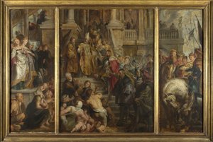 Esboço para Altarpiece alto, St Bavo, Ghent, 1612 de Peter Paul Rubens