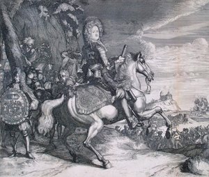 Retrato equestre de Alexander Danilovich Menshikov
