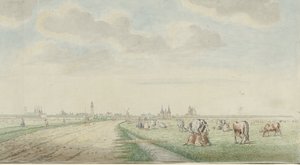 Vista de Kampen do lado da terra de Pieter Remmers