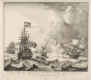 Navios na tempestade de Pieter Schenk (I)