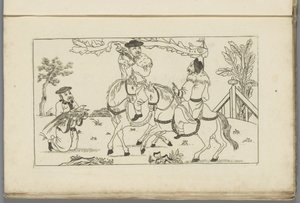 Paisagem chinesa com dois cavaleiros
Novo chinês inventado, desenhado com grande dificuldade e dado em Lay, por P: Schenk Jun (...), primeira parte (título da série) de Pieter Schenk (II)
