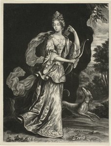 Anne Catharine Mouy, Condessa de Broglia, como a Deusa Diana de Pieter Schenk