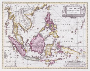 Mapa da China e da Indonésia, c.1710